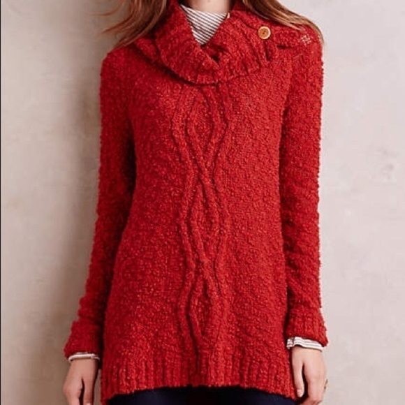 Anthropolgoie Maeve Chunky Cable Knit Cozy Sweater - Picture 1 of 8